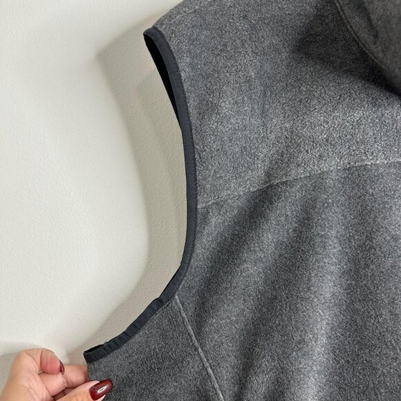 Eddie Bauer Fleece Vest Mens 2XL Gray Full Zip Pockets Outdoor Stand Collar - Picture 4 of 9